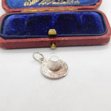 Sterling Silver Pilgrim Hat Charm Pendant Vintage c1970