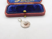Sterling Silver Pilgrim Hat Charm Pendant Vintage c1970