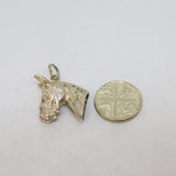 Sterling Silver Horse Head With Bridle Charm Pendant Vintage c1970