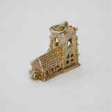 Sterling Silver Opening Church With Wedding Inside Charm Pendant Vintage c1970s