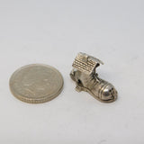 Sterling Silver Family in the Shoe Opening Charm Pendant Vintage c1970
