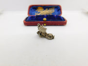 Sterling Silver Old Mother Hubbard Boot Charm Pendant Vintage c1970