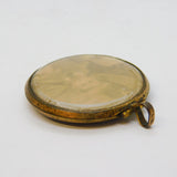 Victorian Gold Plated Hair Set Mourning Locket Pendant Antique c1880s