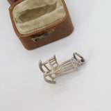 Sterling Silver Rocking Chair Charm Pendant Vintage c1970