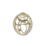 Sterling Silver Kit Heath Mackintosh Deco Style Floral Brooch Pin Modern c1990
