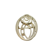Sterling Silver Kit Heath Mackintosh Deco Style Floral Brooch Pin Modern c1990