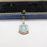 Sterling Silver & Enamel Isle of Wight Charm Pendant Vintage c1970