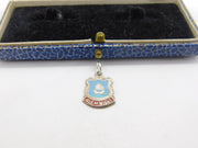 Sterling Silver & Enamel Isle of Wight Charm Pendant Vintage c1970