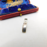 Sterling Silver Ripple Bar Drop Charm Pendant Vintage c1970