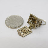 Sterling Silver Cash in the Register Opening Charm Pendant Vintage c1970