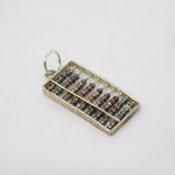 Sterling Silver Maths Abacus Charm Pendant Vintage c1970