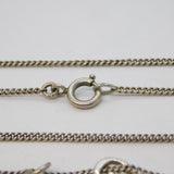 19th Century Sterling Silver Long Guard Chain & Watch Key Antique c1890s