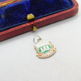 Sterling Silver and Enamel Windsor Travel Shield Charm Pendant Vintage c1970