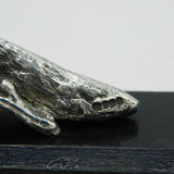 Cast Sterling Silver Running Fox Figurine or Trophy on Plinth Vintage London