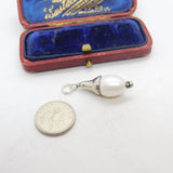 Sterling Silver and Little Pearl Charm Pendant Vintage c1970
