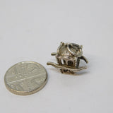 Sterling Silver Sedan Chair Charm Pendant Vintage c1970