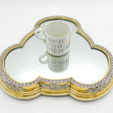 Victorian Sterling Silver Gilt Mirrored Cake Stand Antique 1875 Birmingham