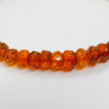Sterling Silver Faceted Baltic Amber Beads Graduated Necklace Vintage c1970's