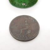 George III Copper Halfpenny Coin 1799 Antique Fair Condition