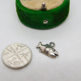 Sterling Silver Fish Charm Pendant Vintage c1970