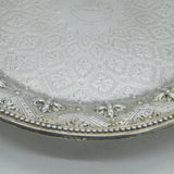 Victorian Sterling Silver Irish Dunne Family Crest Salver Dish Antique 1871