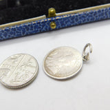 Sterling Silver Canadian King George V Canadian Charm Pendant Antique c1920