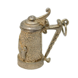 Sterling Silver Beer Stein Tankard Charm Pendant Vintage c1970