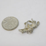 Sterling Silver Horse Racing Jockey Charm Pendant Vintage c1970