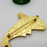 Monet Large Sterling Silver Gilt Wind Spray Brooch Pin Vintage c1960