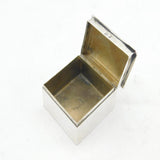 Victorian Sterling Silver Diamond Shaped Jewellery Box Antique 1898 Birmingham