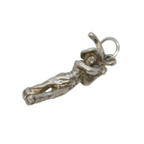 Sterling Silver Golf Player Charm Pendant Vintage c1970