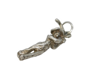 Sterling Silver Golf Player Charm Pendant Vintage c1970