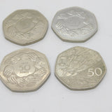Collection of EEC New Decimal 50p Coins Vintage 1973