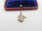 Sterling Silver Scottish Bagpipes Charm Pendant Vintage c1970