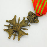 Belgium WW1 Period Croix de Guerre 1914-1918 War Service Medal Antique