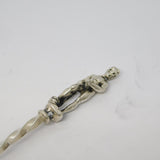 Italian 800 Grade Silver Roman Statue Terminal Souvenir Spoon Vintage c1970