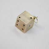 Sterling Silver Dice Charm Pendant Vintage c1970
