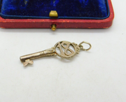 Sterling Silver 18th Birthday Commemoration Key Charm Pendant Vintage c1970