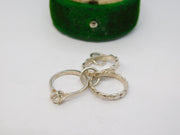 Sterling Silver Wedding & Engagement Ring Charm Pendant Vintage c1970