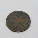 King Charles II Irish Half Penny Coin Antique 1680 Fair Condition