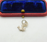 Sterling Silver Anchor Of Hope Mariners Charm Pendant Vintage c1970