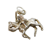 Sterling Silver Medieval Knight Charm Pendant Vintage c1970s