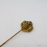 Victorian Yellow Metal Carved Shell Cameo Stick Pin Antique 1860