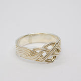 Sterling Silver Celtic Knot Style Band Ring Vintage c1970 Size M