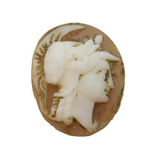 Victorian Small Carved Classical Hera Goddess Cameo Plaque Antique c1860