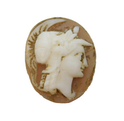 Victorian Small Carved Classical Hera Goddess Cameo Plaque Antique c1860