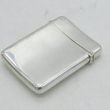 Victorian Sterling Silver Enamel Pacific Steam Company Card Case Antique 1886