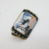 Andresen & Scheinpflug Norwegian Sterling Silver Enamel Reindeer Brooch c1920s