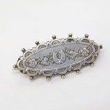 Victorian Sterling Silver Lucky Horseshoe Sweetheart Brooch Antique 1893