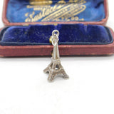 Sterling Silver Eiffel Tower Charm Pendant Vintage c1970